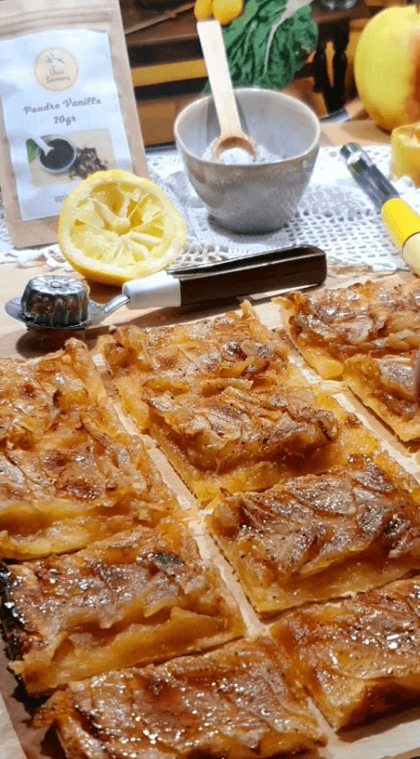 Recette Vani Saveurs tarte aux pommes poudre de vanille Madagascar réalisée par Deldel