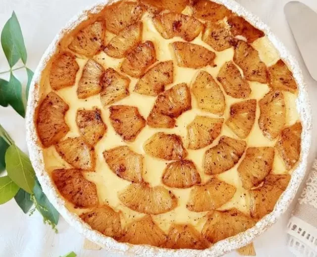 Une Tarte Ananas et Poudre de Vanille Madagascar Vani Saveurs par Gigicooking